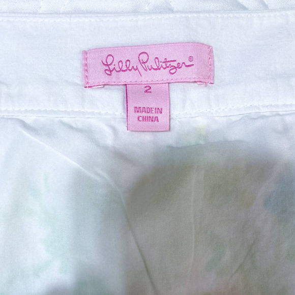 Lilly Pulitzer Whitley Cotton Mini Floral Skirt with pockets Size 2 - Picture 6 of 8